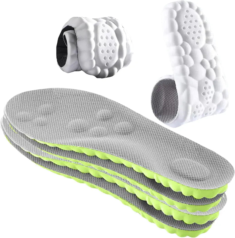 2 Pairs 4D Cloud Technology Memory Foam Insoles Green Men US 8-11 B937
