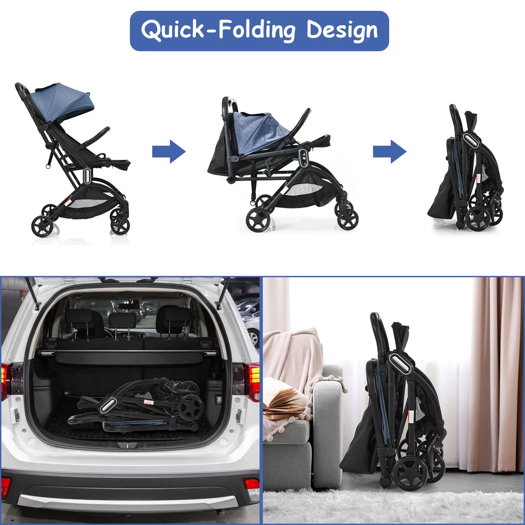 Lightweight Foldable Grey Baby Stroller L5182