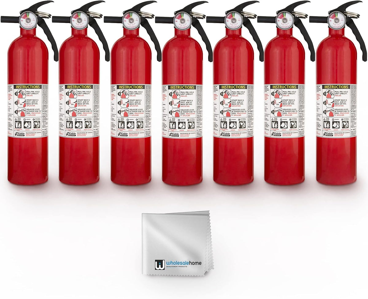 7 Pack Red Multipurpose Fire Extinguishers B62770