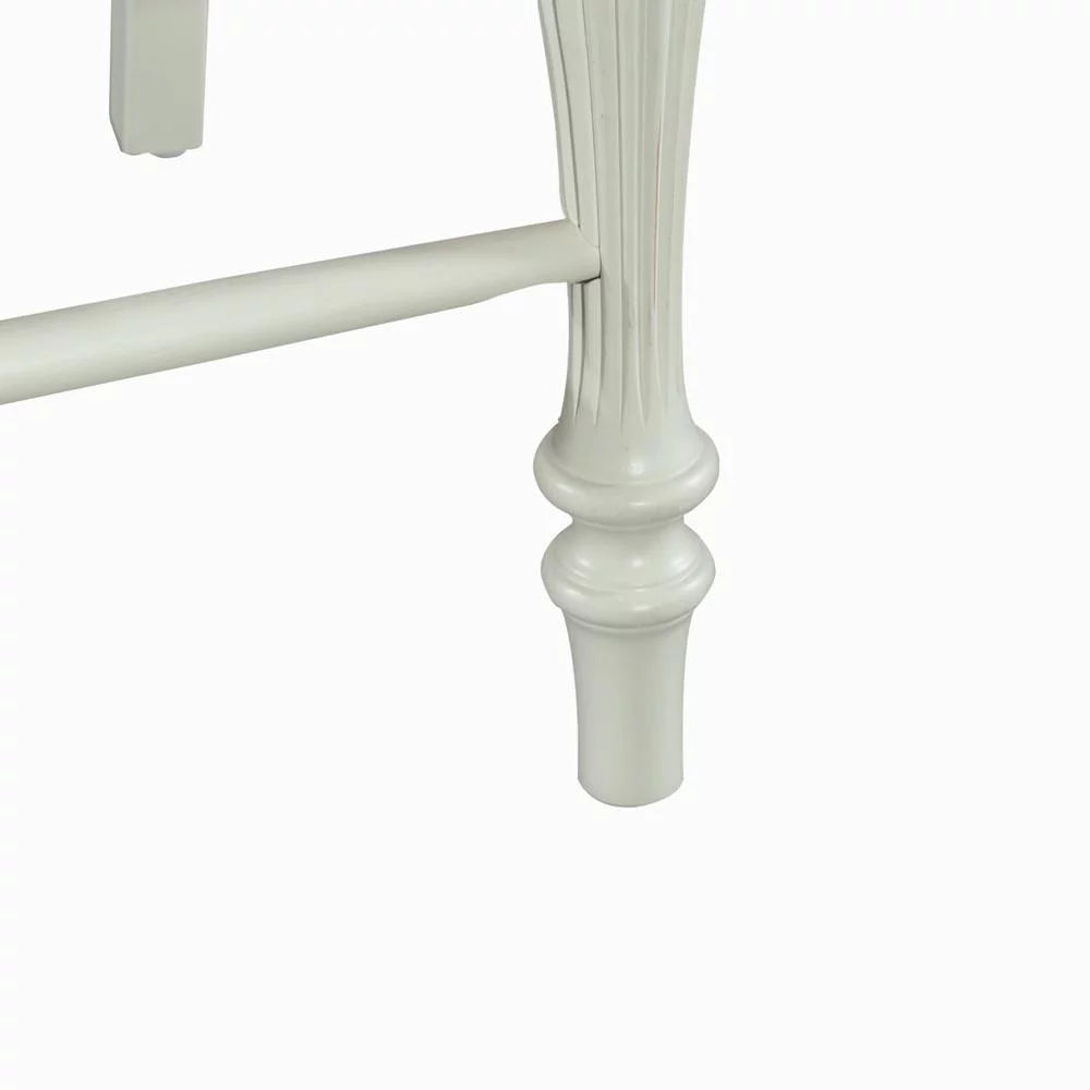 White Slat Back Counter Chair Set of 2 O53657