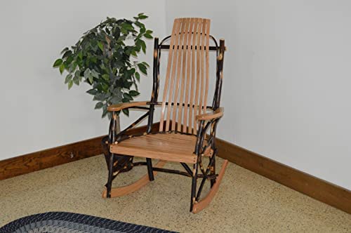 Large 9-Slat Rustic Hickory Rocking Chair E4534