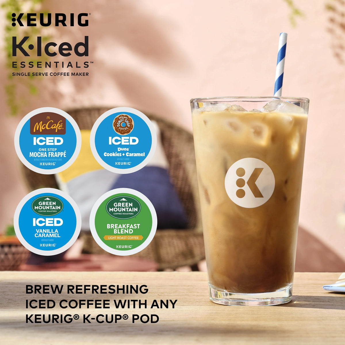 White Iced and Hot Single-Serve Coffee Maker J217