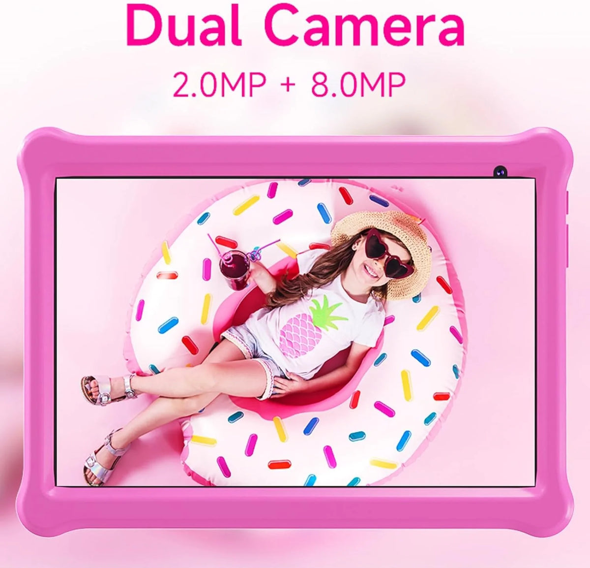 Pink 10 inch Android Tablet with Case Q5777