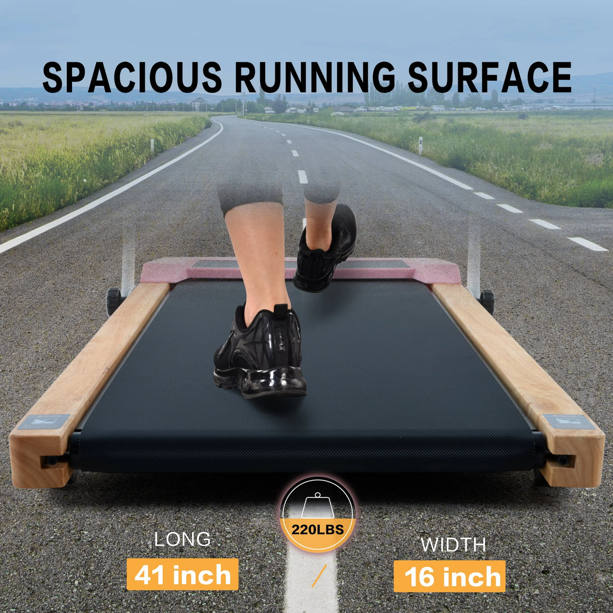 2 in 1 Folding Wood Treadmill M971
