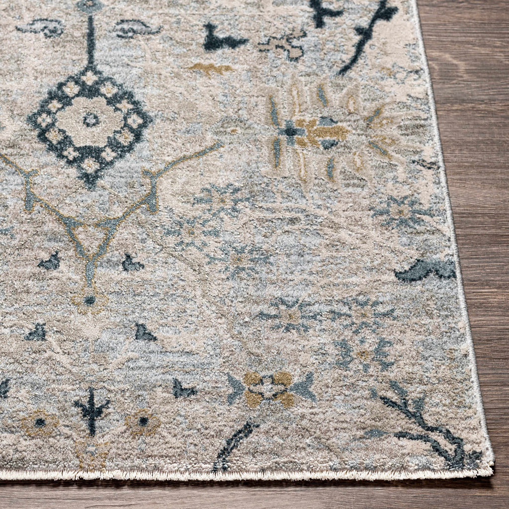 Blue Grey Beige 9' x 12' Area Rug X74835