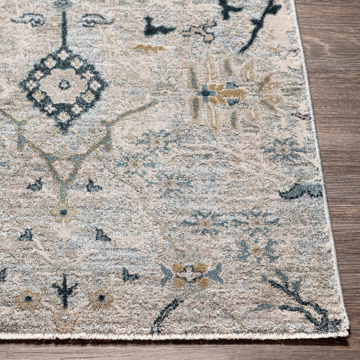 Blue Grey Beige 9' x 12' Area Rug X74835