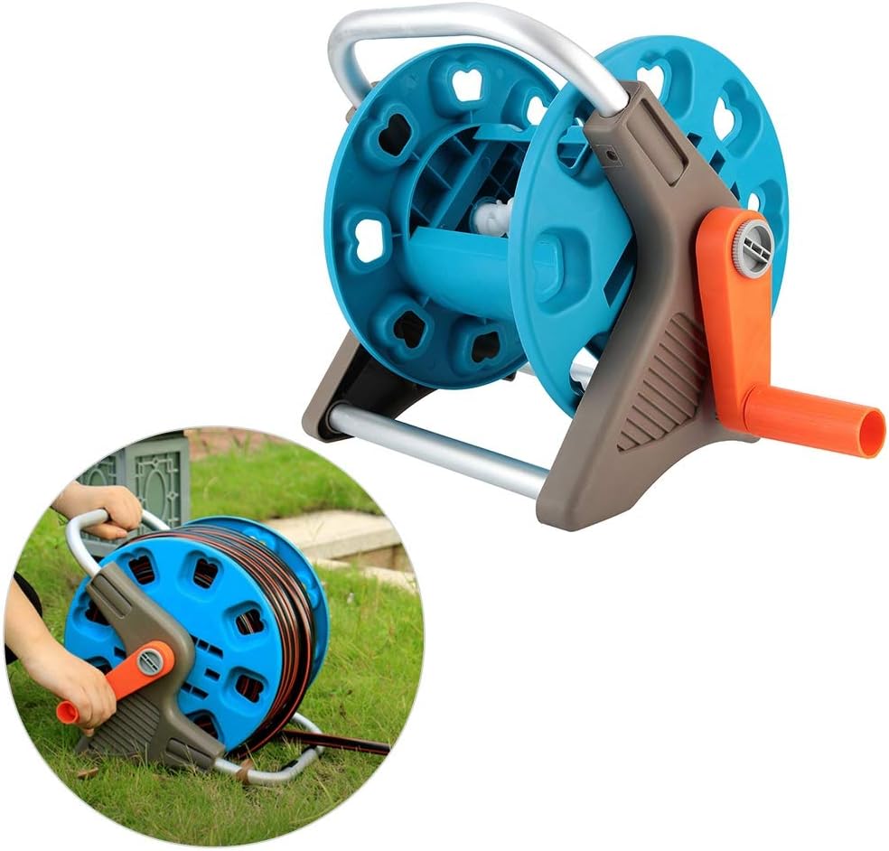 Garden Hose Reel Cart with Storage Holder Rack Q466394
