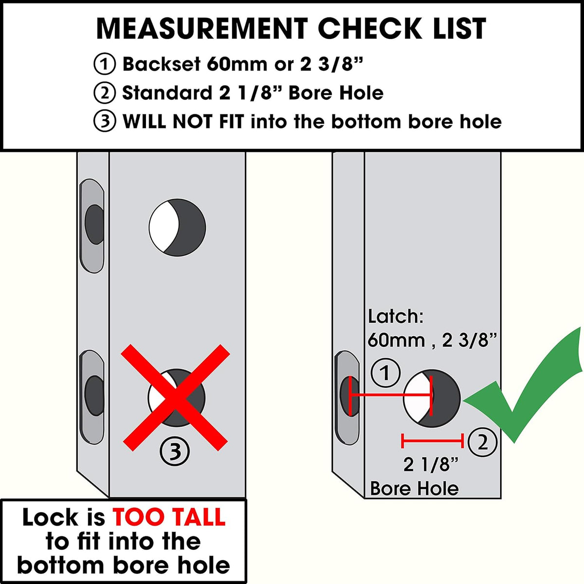 14 Digit Keypad Mechanical Door Lock Lever Set with 60mm Latch Y692