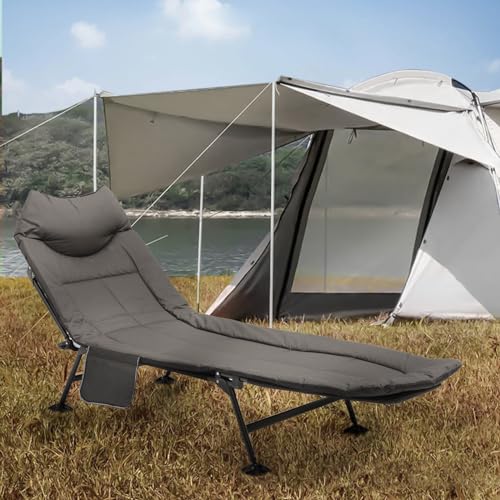 80" Folding Camping Cot with Removable Mattress and Carry Bag X599