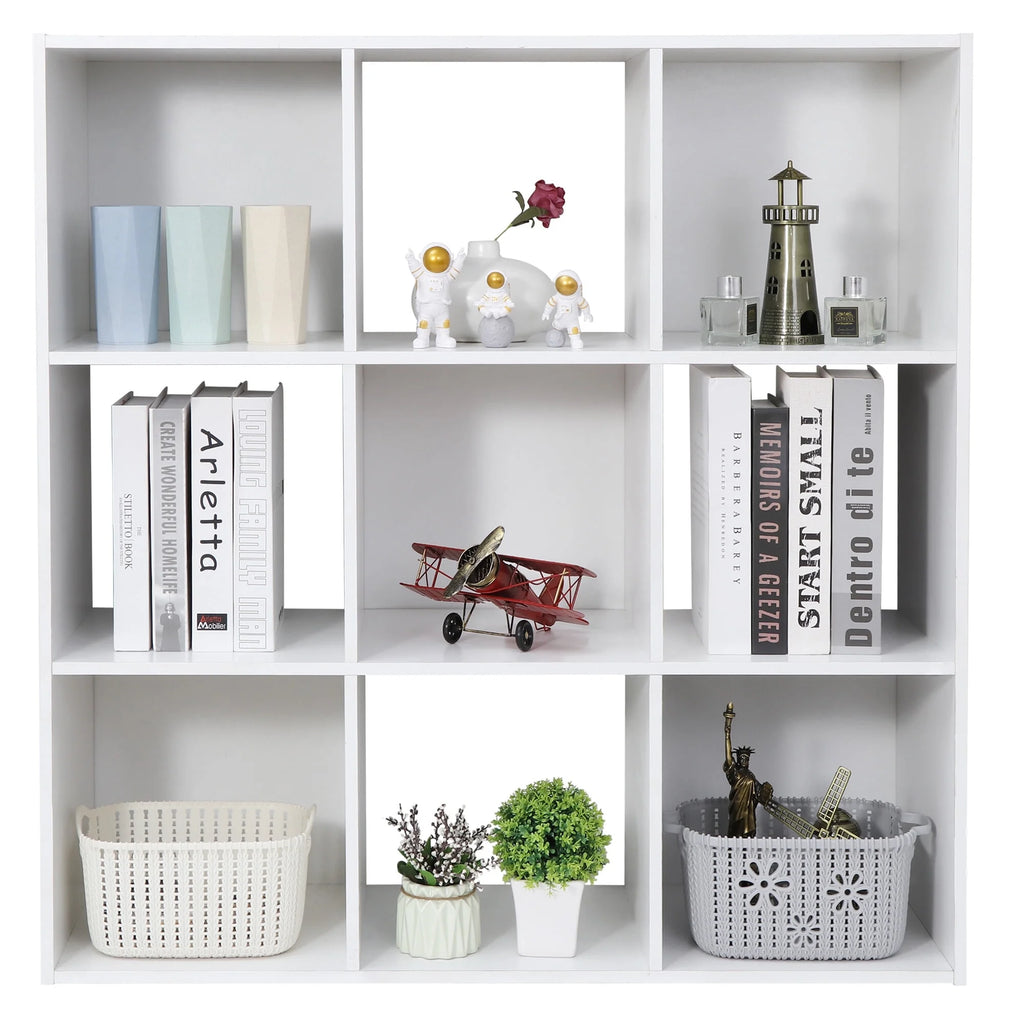 9 Cube Wooden Organizer Bookcase Cabinet Storage (Black) W253