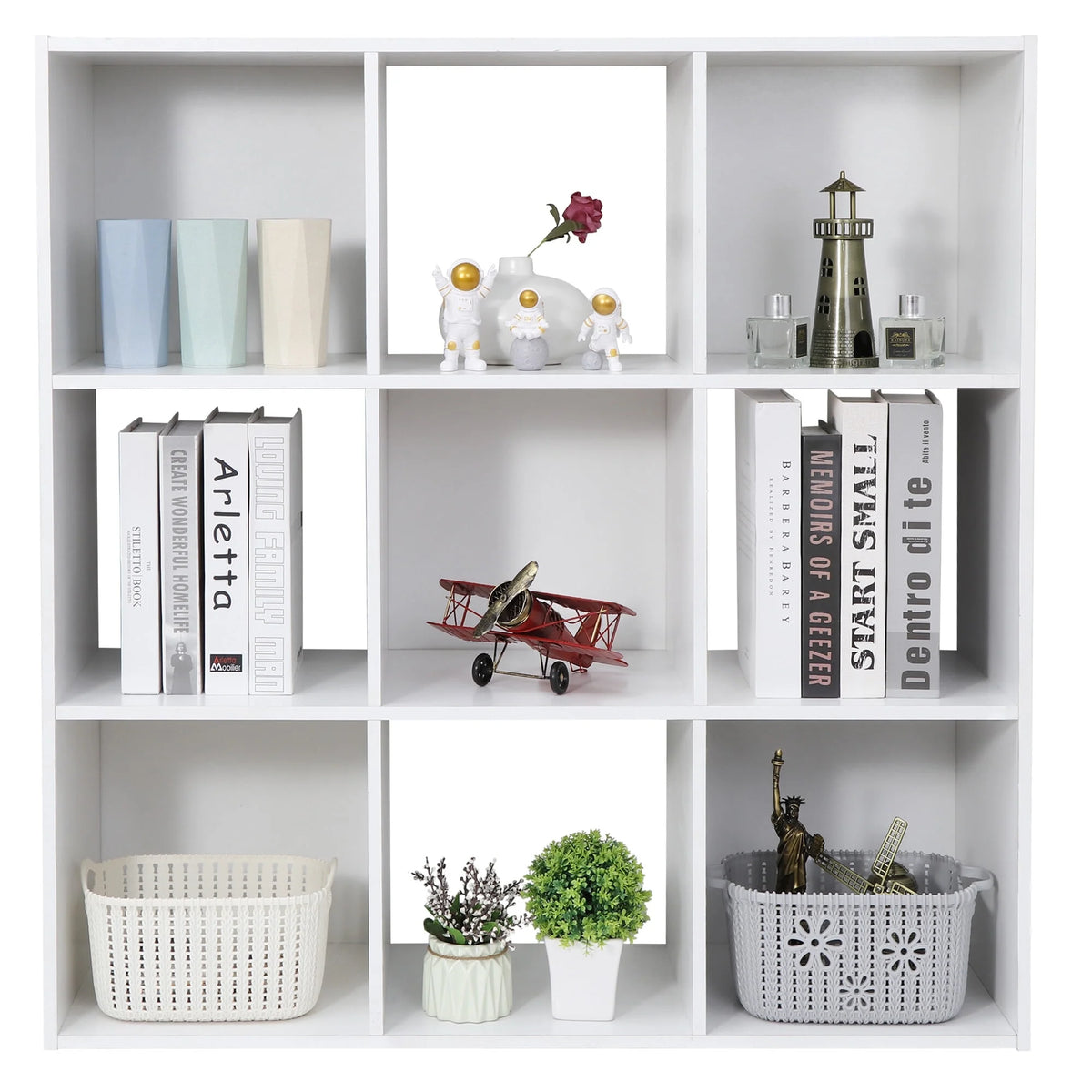 9 Cube Wooden Organizer Bookcase Cabinet Storage (Black) W253