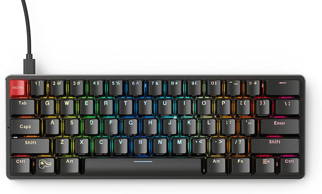 TENKEYLESS 87 Key RGB LED Backlit Mechanical Gaming Keyboard R3039