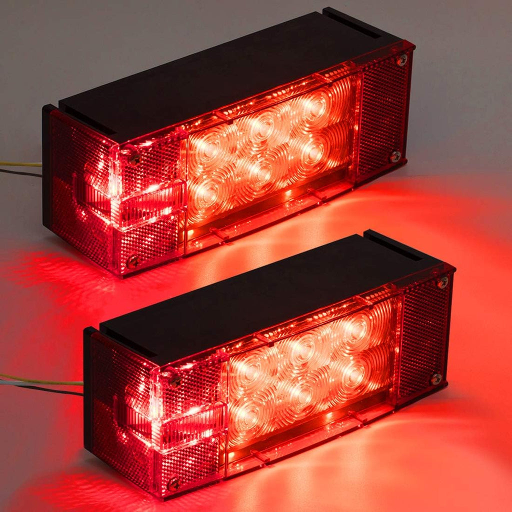 2PCS 12V LED Submersible Rectangular Trailer Lights T67215
