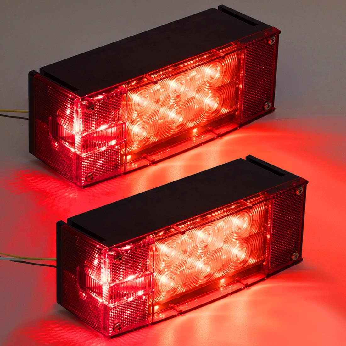 2PCS 12V LED Submersible Rectangular Trailer Lights T67215