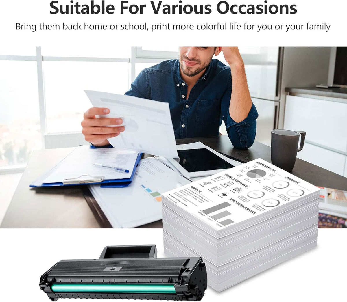 2 Pack Black Toner Cartridge D8642