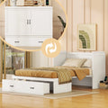 Full Size Solid Wood Murphy Bed with 2 Storage Drawers G9053