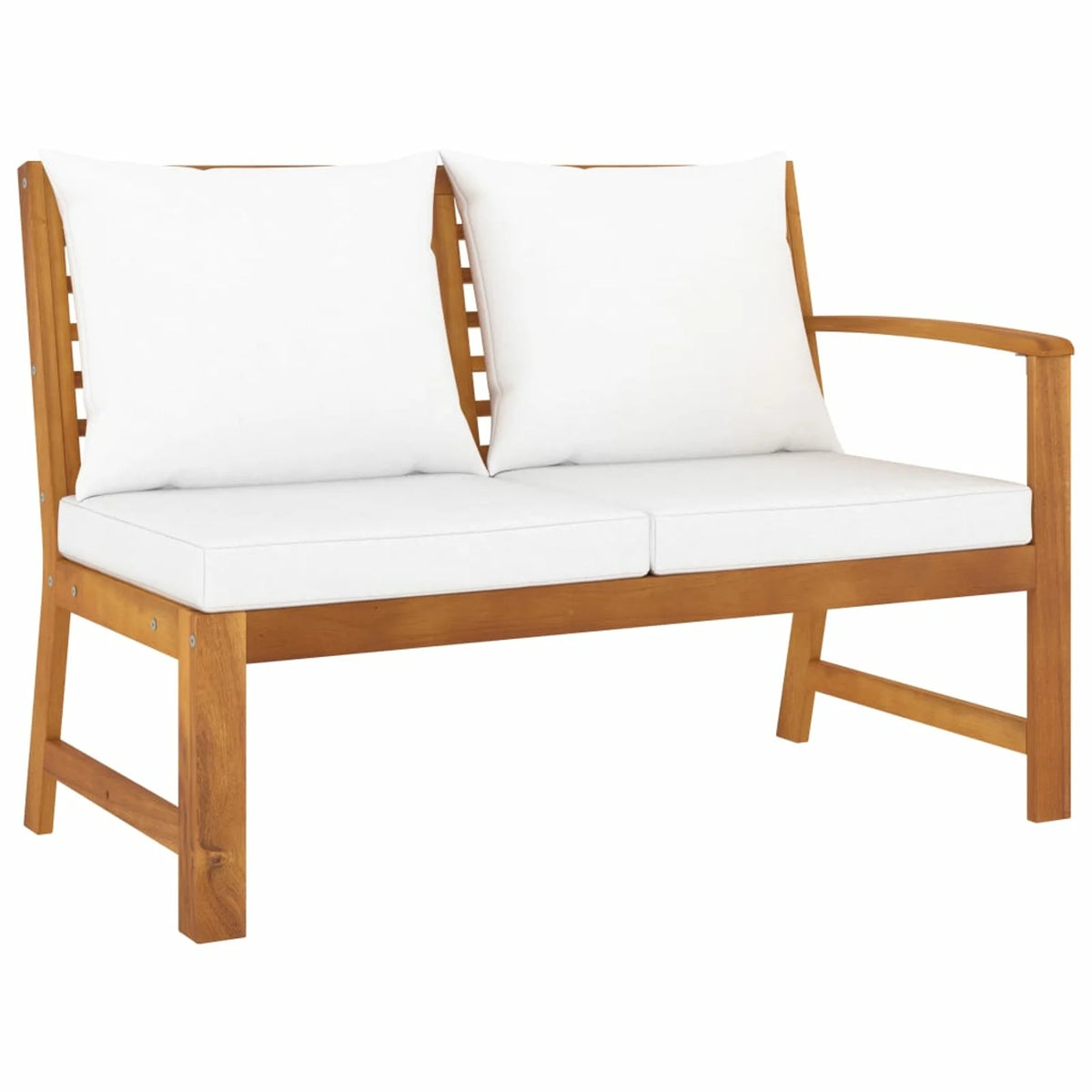 6 Piece Patio Lounge Set with Cushions Acacia Wood Outdoor Sectional Set R73497