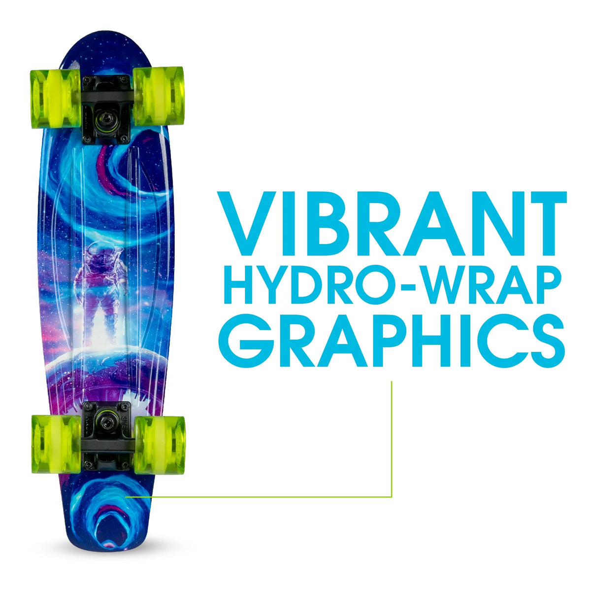 22" Retro Mini Cruiser Skateboard with 62 mm Wheels N354031