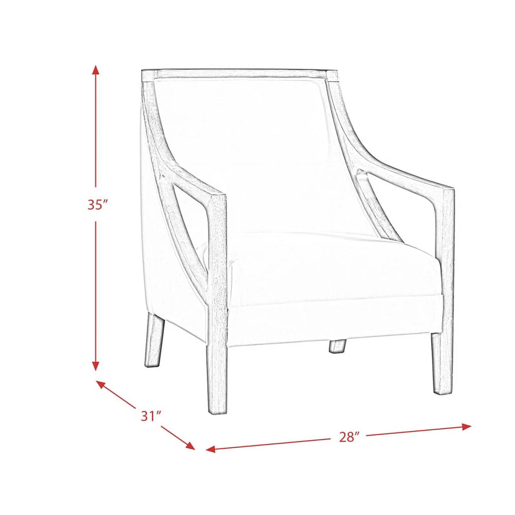 Contemporary Accent Chair with White Wash Frame O989066