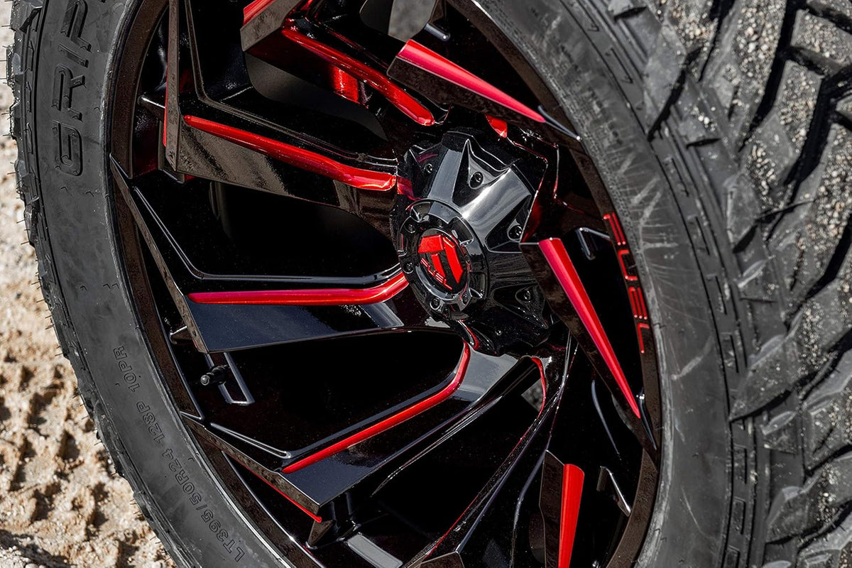 20x10 6x135/6x5.5" -18mm Black/Red Wheel Rim 20" Inch T18834