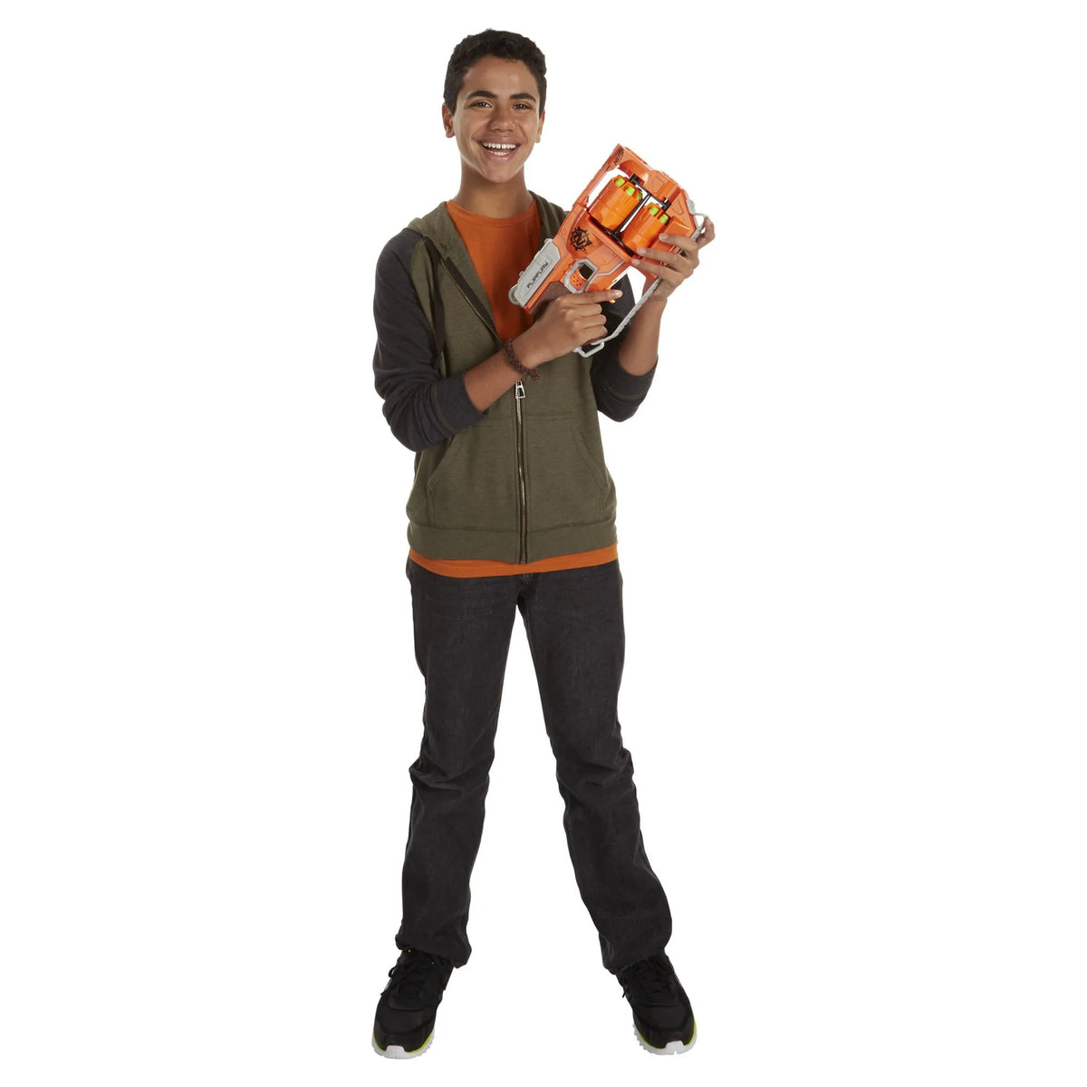 Nerf Zombie Strike Toy Blaster with 2 Flipping Drums and 12 Elite Darts K344