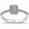 14k White Gold Pave Halo Diamond Engagement Ring F973261