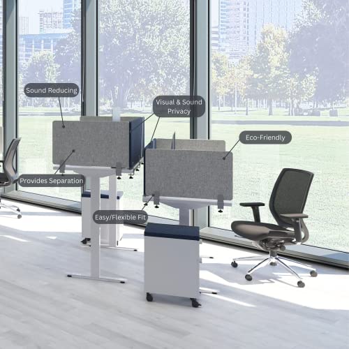 Light Grey 48" W x 18" H Desk Divider H2526