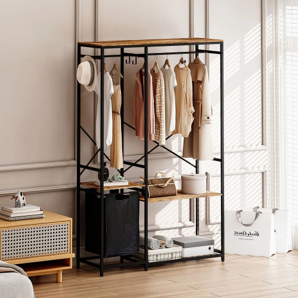 Portable Freestanding Clothing Rack with Oxford Cloth Storage Bag K524774