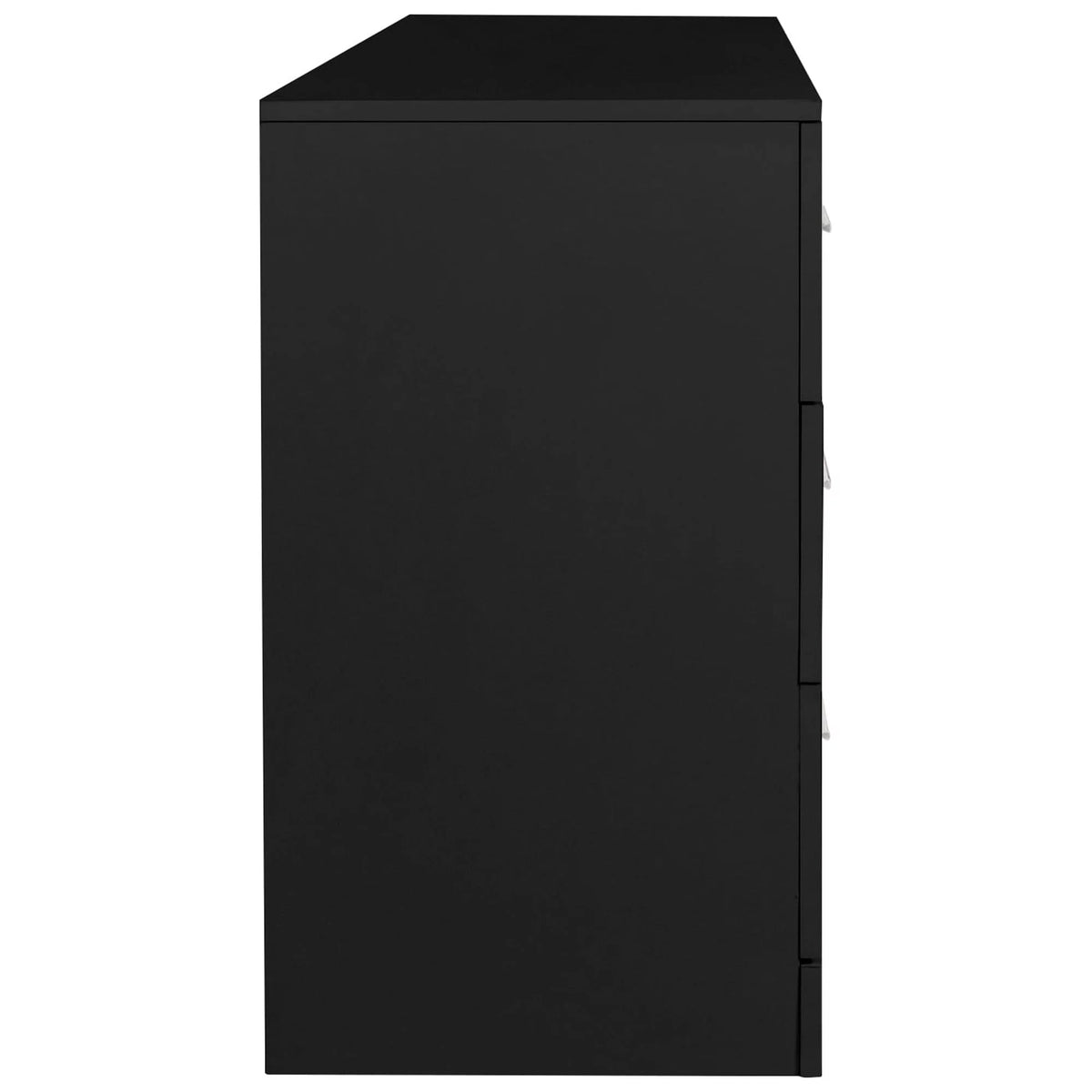 Black 6 Drawer Wood Dresser S6318