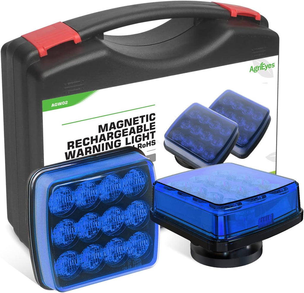 Blue Rechargeable Magnetic Strobe Light, Pack of 2 F75198
