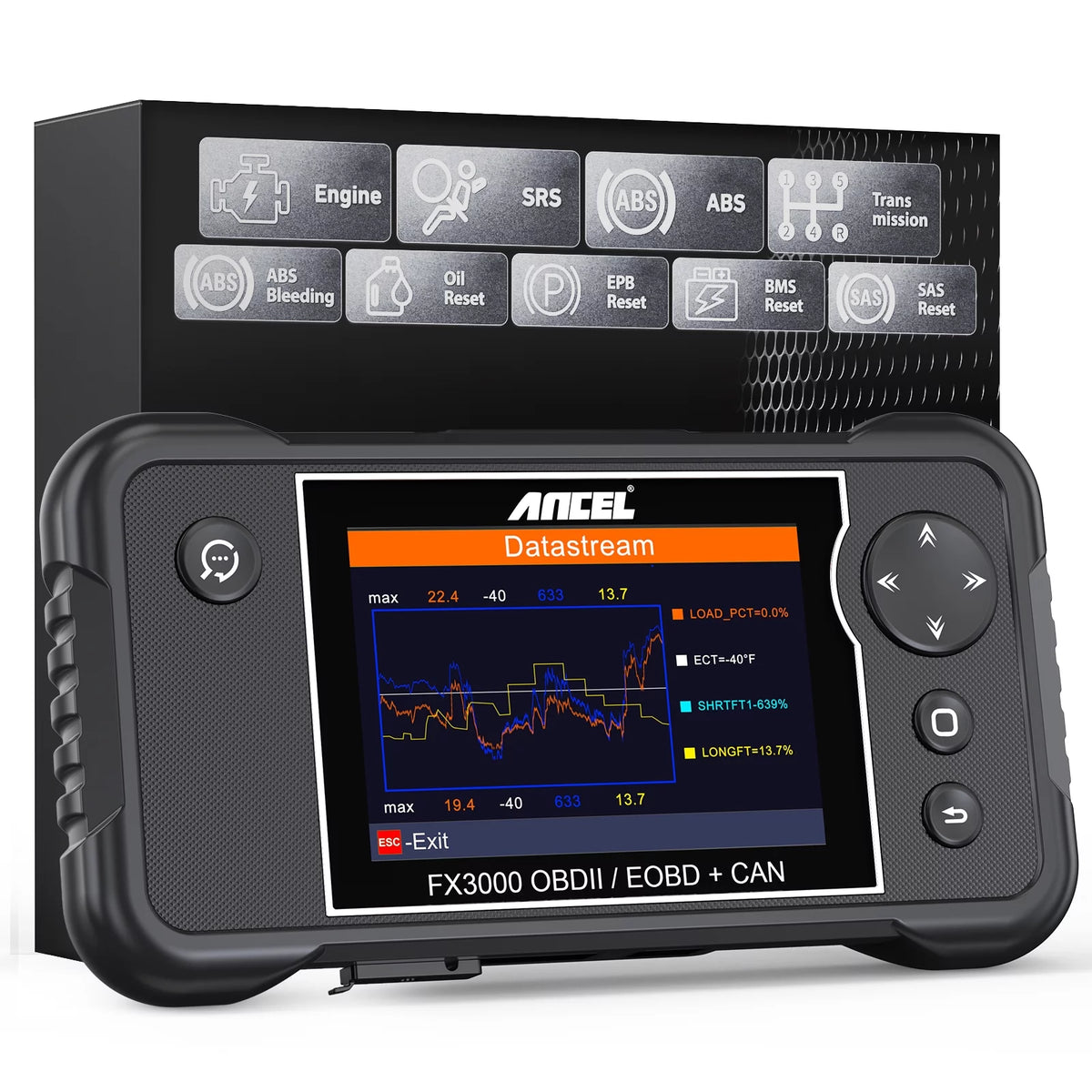 OBD2 Scanner Car Diagnostic Tool with ABS SRS Transmission Scan N326