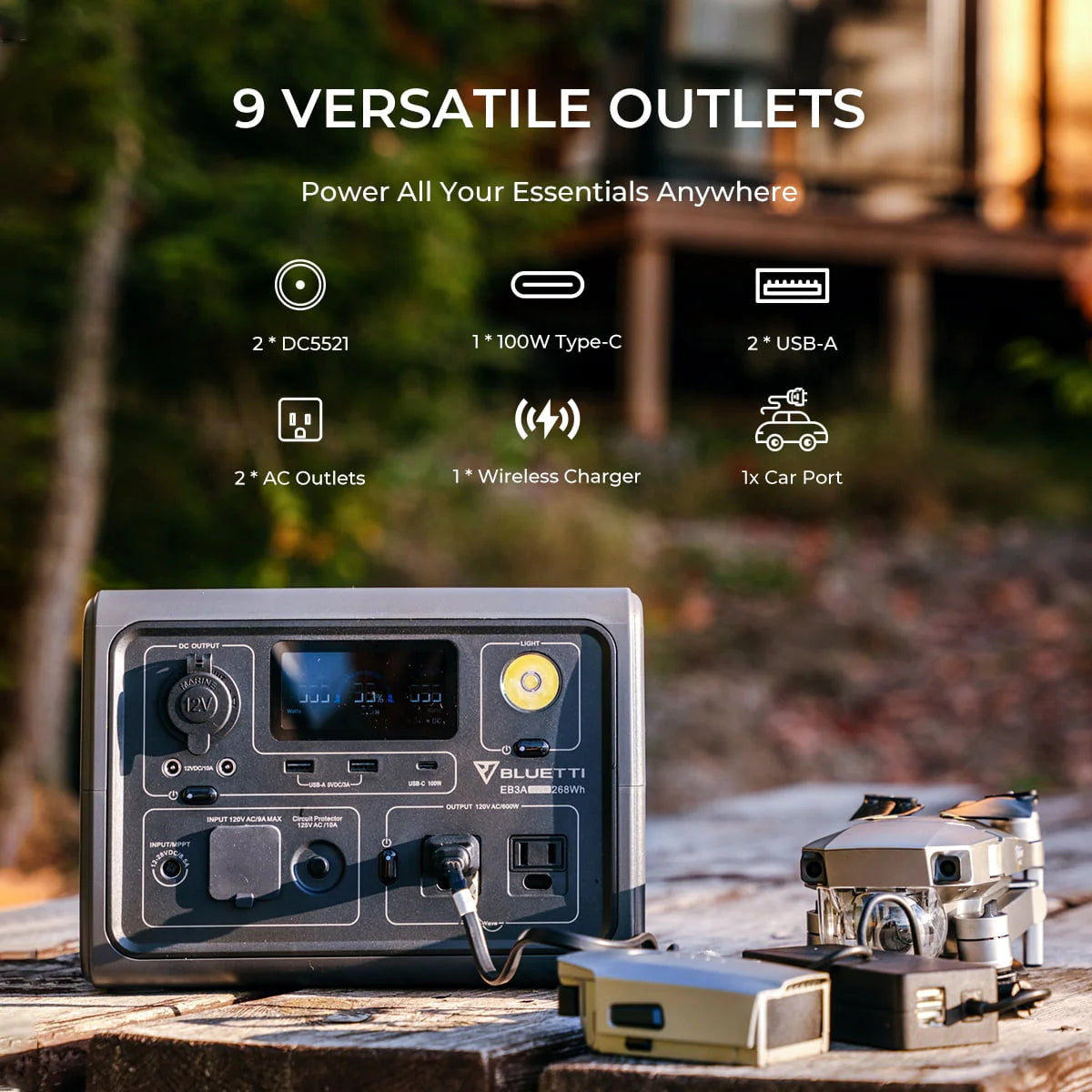 Portable 600W 268Wh LiFePO4 Power Station X6379