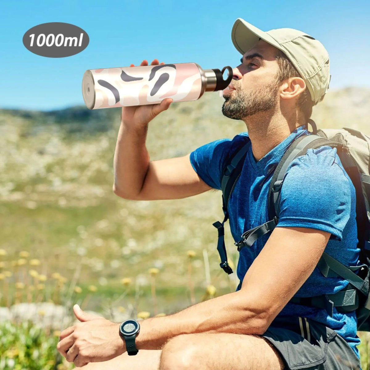 Insulated Stainless Steel Water Bottle with Straw Lid 20 oz I437191