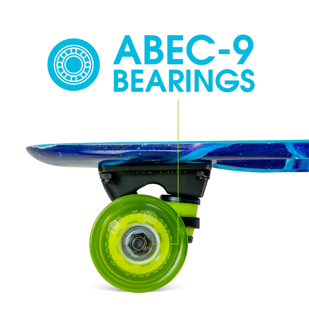 22" Retro Mini Cruiser Skateboard with 62 mm Wheels N354031