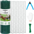 13.78 x 236 Inch Lightweight Galvanized Hexagonal Chicken Wire Mesh T40685