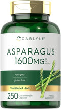 Asparagus Supplement 1600mg 250 Capsules Non-GMO Gluten Free U924957