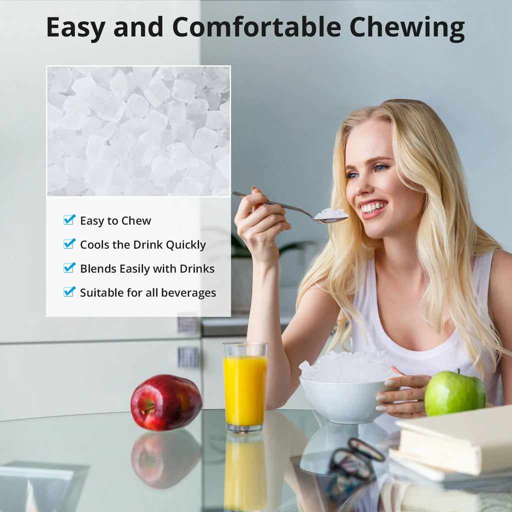35Lbs/24H Chewable Nugget Ice Maker Countertop with Ice Scoop R363779