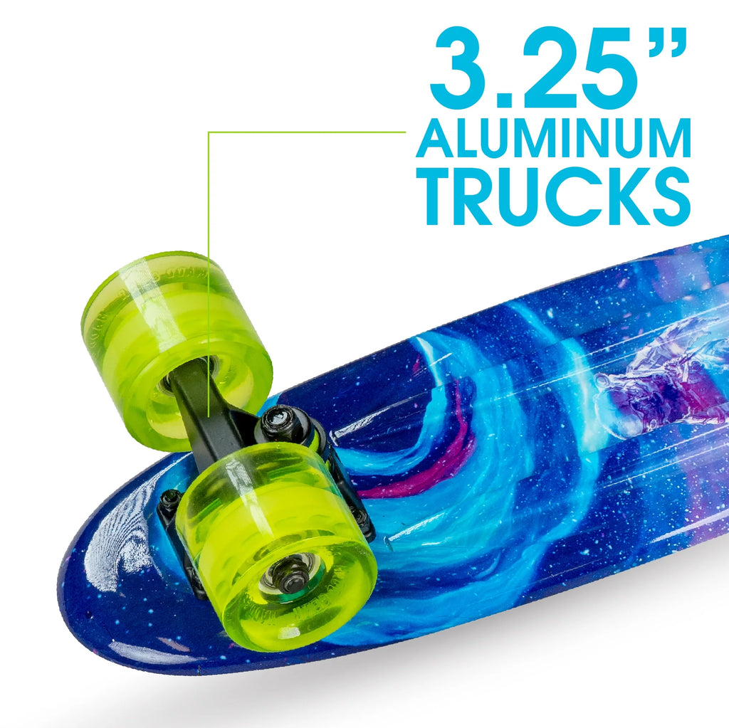 22" Retro Mini Cruiser Skateboard with 62 mm Wheels N354031