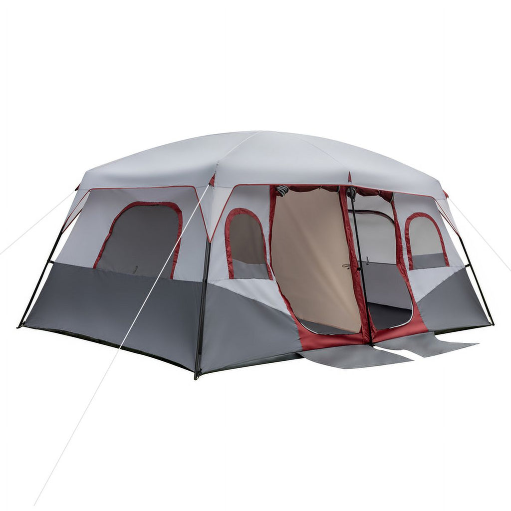 10 Person 2 Room Cabin Tent with Storage Pockets T8479