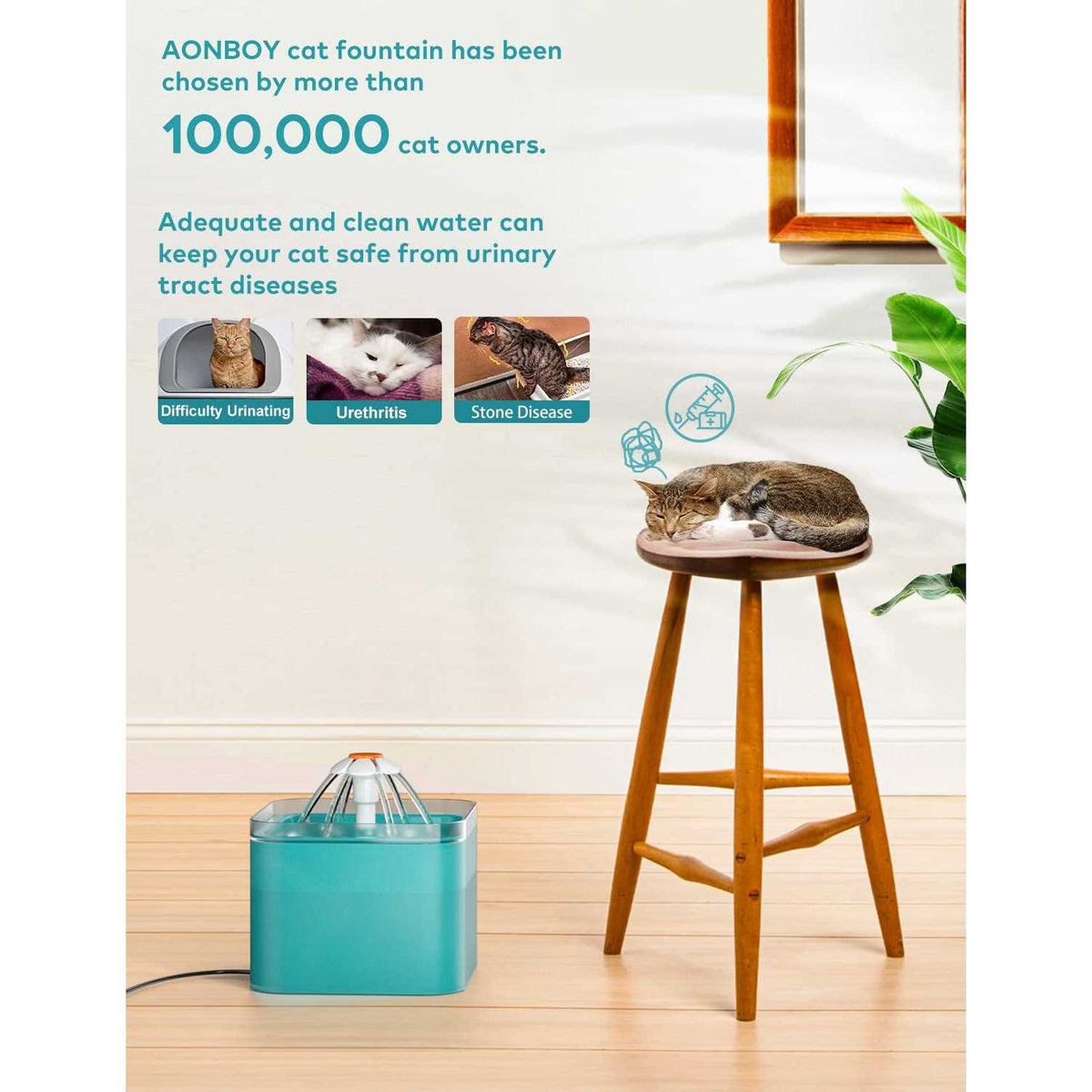 Cat Water Fountain 67oz/2L O181116