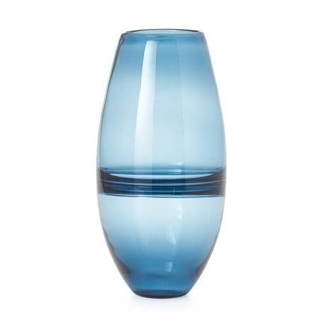Glass Bullet Vase Blue R51199