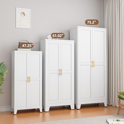 Black Metal Storage Cabinet with 3 Adjustable Shelves E362821