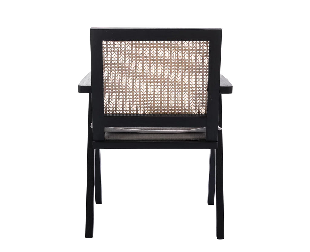 Rattan Dining Chair Set of 2 Upholstered Wood Armchair M574138