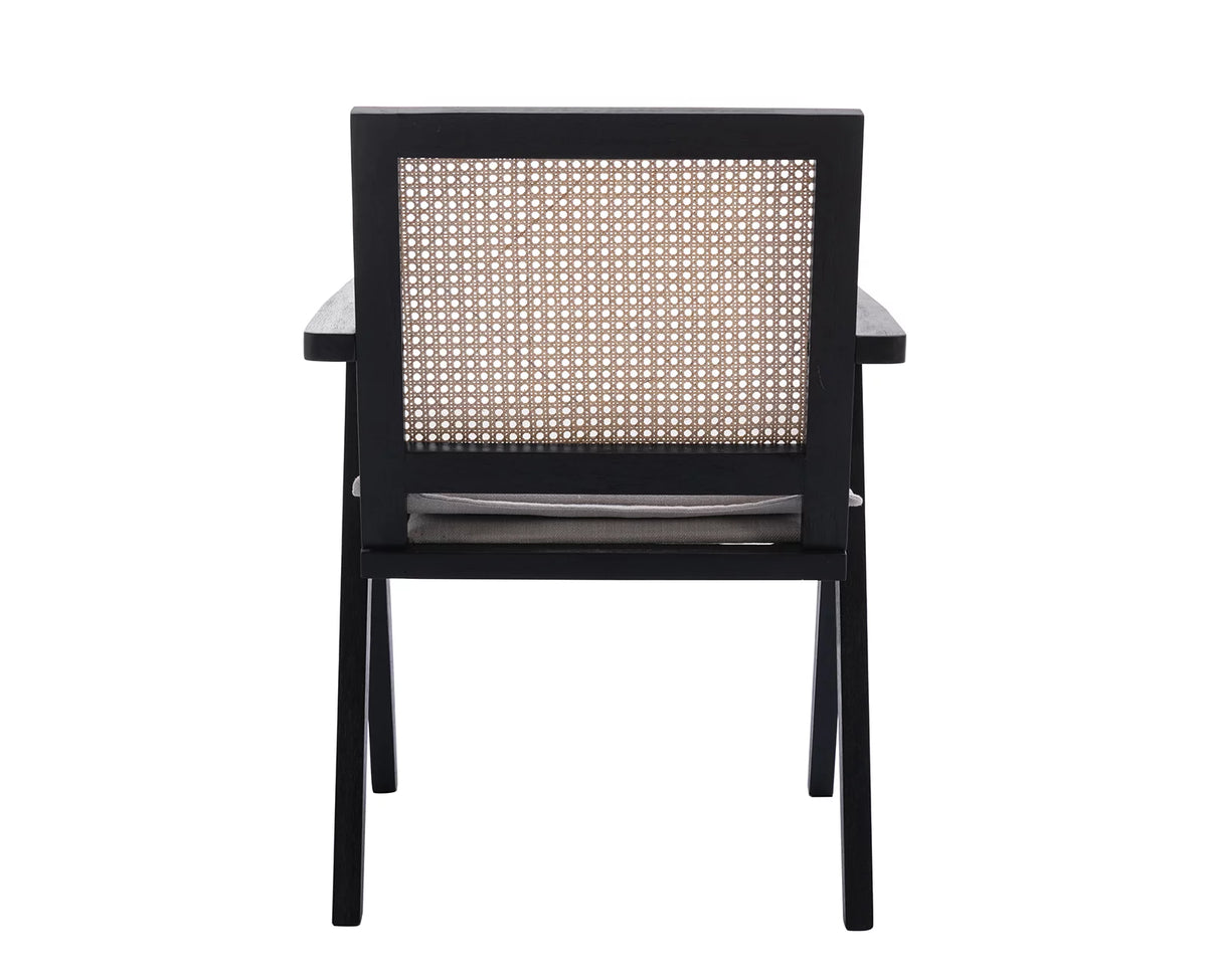Rattan Dining Chair Set of 2 Upholstered Wood Armchair M574138
