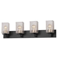 4 Light Bath Bar Matte Black/Brass Finish P89203