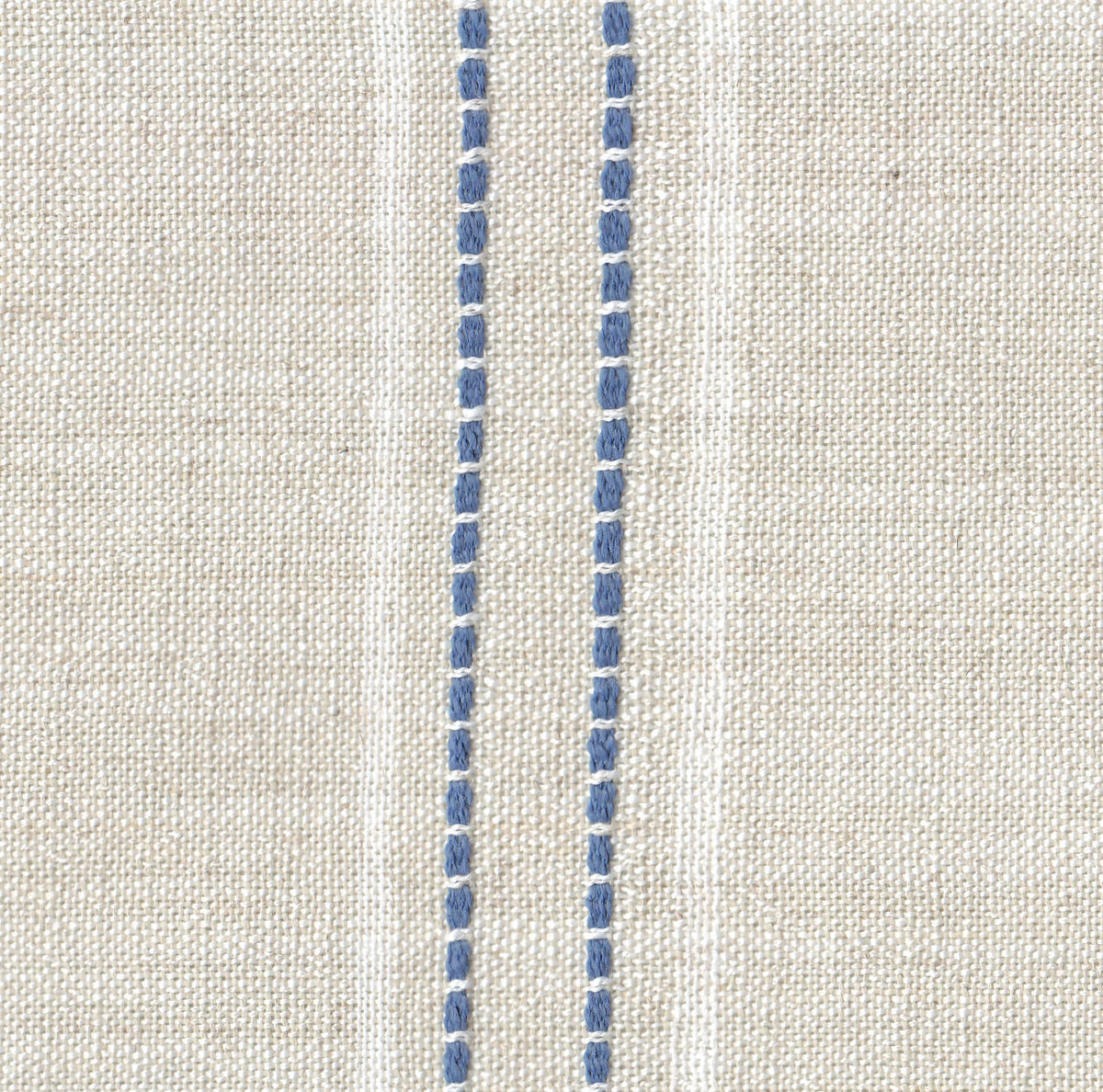 Blue and Off-White Striped Wingback Accent Chair D9775
