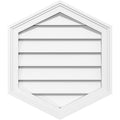 42x22W x 32x22H Vertical Peaked Surface Mount PVC Gable Vent U324053