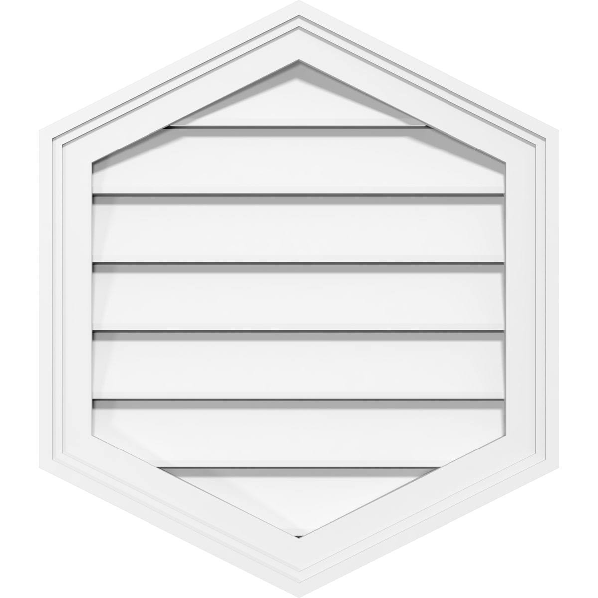 42x22W x 32x22H Vertical Peaked Surface Mount PVC Gable Vent U324053