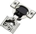 12 Pack 6 Pairs 1/2 inch Overlay Soft Close Hinges Satin Nickel Stainless Steel Concealed Hinge Z341158