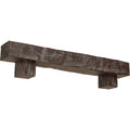 Aged Pecan Faux Wood Fireplace Mantel Kit with Corbels G8076